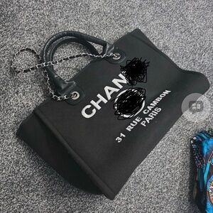 Black and White Parisian Tote